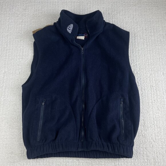 Vintage MOLSON Fleece Jacket Vest Size Large Canada Made Molson Export (Read) - Picture 1 of 16